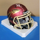 Deion Sanders signed Florida State Seminoles Blaze Mini Helmet Beckett Authenticated